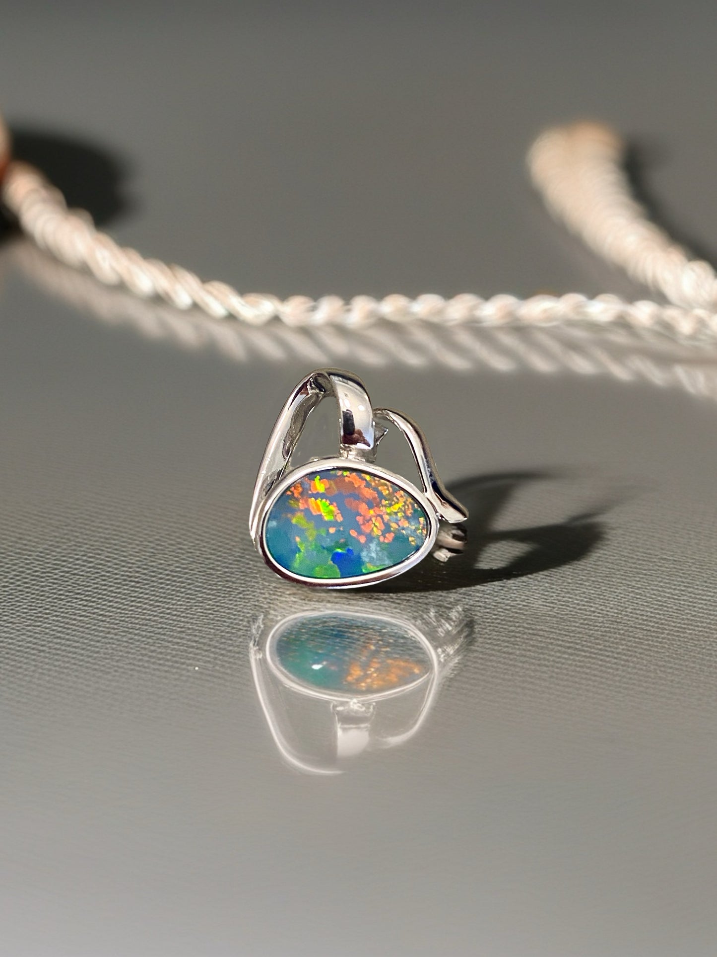 Emberlight Opal Doublet Pendant