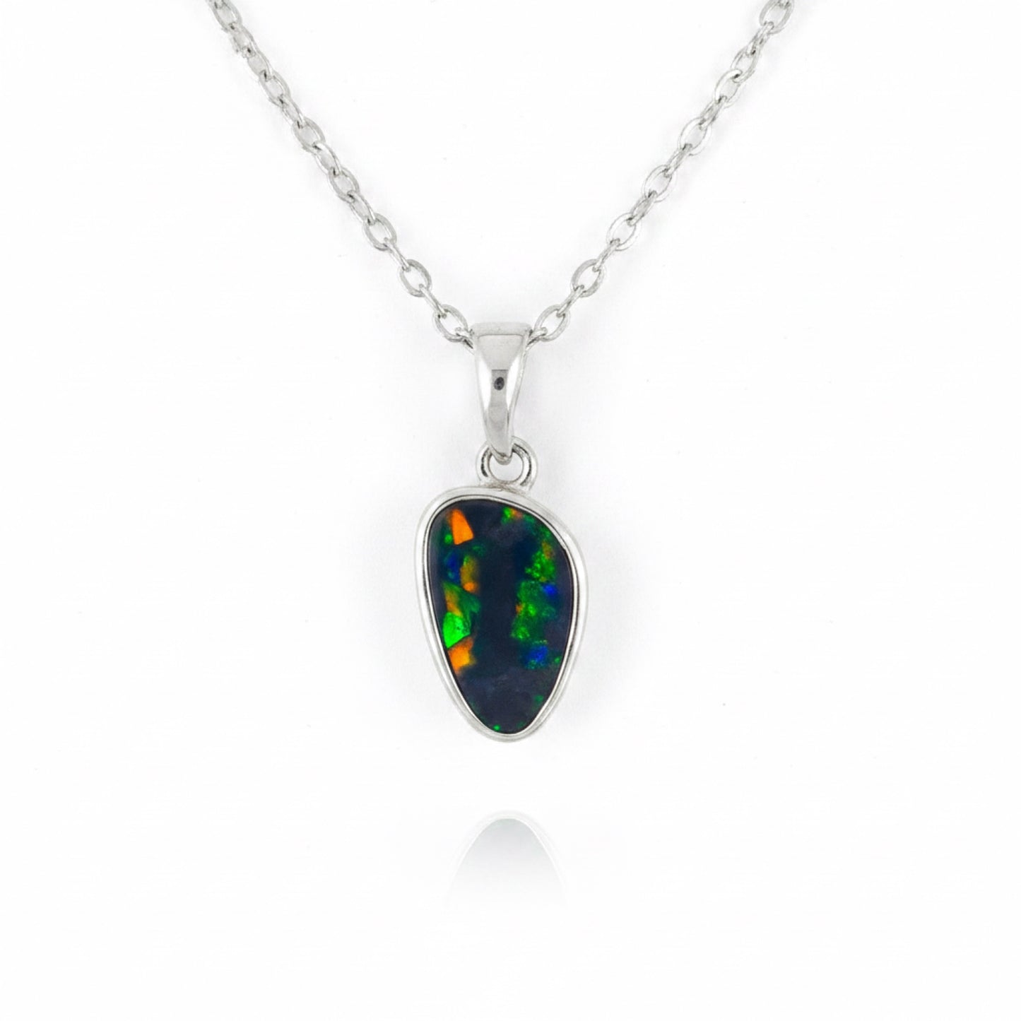 Midnight Ember Opal Pendant
