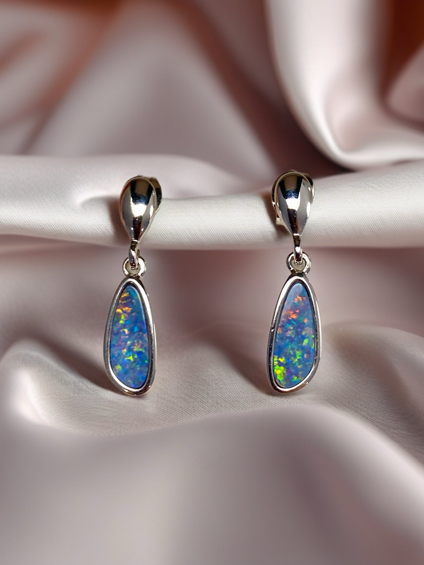 Daybreak Drop Opal Earrings