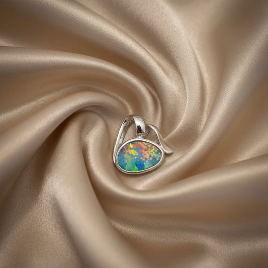 Emberlight Opal Doublet Pendant